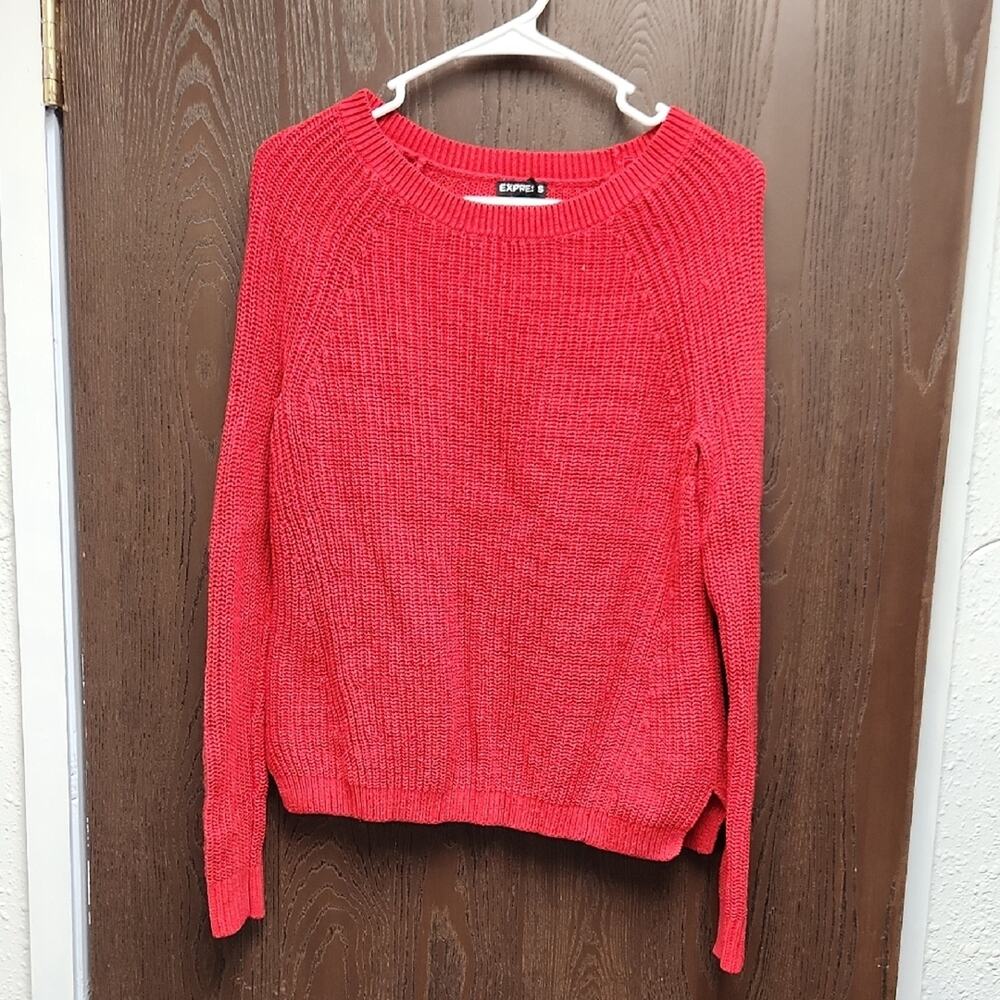 🚨2/$25 or 5/$50🚨Express Bright Red Crew Neck Sweater